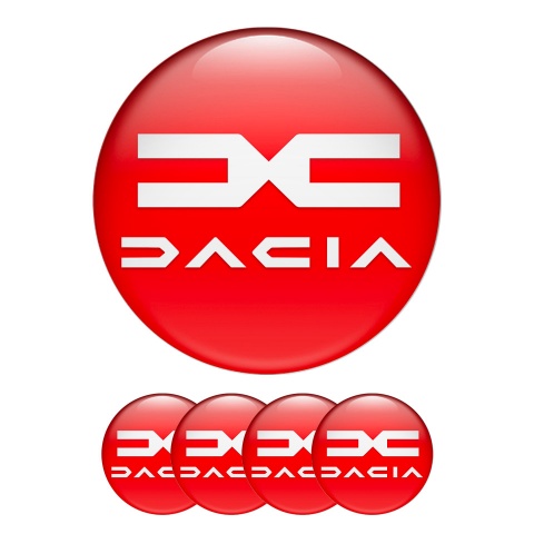 Dacia Silicone Stickers Wheel Center Cap Red