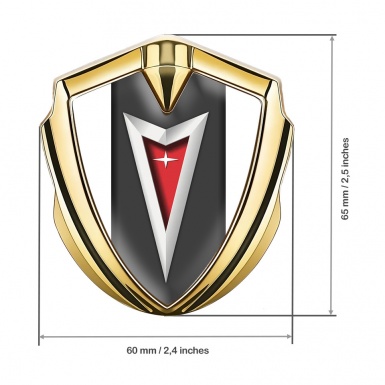 Pontiac Emblem Ornament Gold White Frame Classic Logo Edition