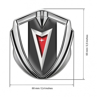 Pontiac Emblem Ornament Silver White Frame Classic Logo Edition