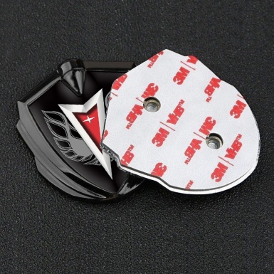 Pontiac Emblem Metal Badge Graphite White Firebird Logo Special Edition