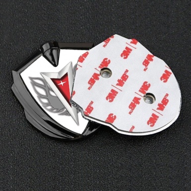 Pontiac Emblem Metal Badge Graphite White Firebird Grey Logo Special Edition