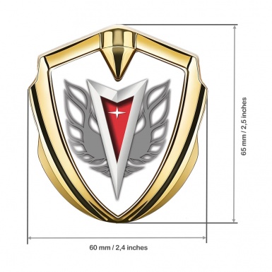 Pontiac Emblem Metal Badge Gold White Firebird Grey Logo Special Edition