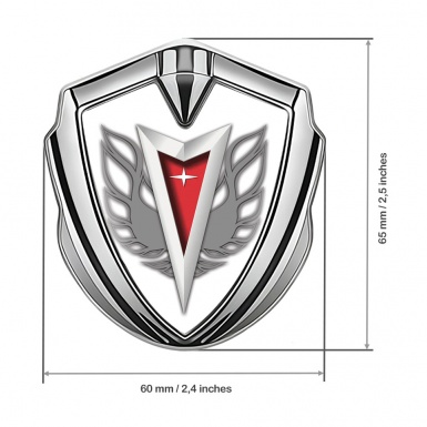 Pontiac Emblem Metal Badge Silver White Firebird Grey Logo Special Edition