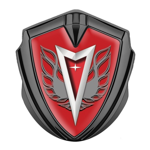 Pontiac Emblem Car Badge Graphite Reed Base Firebird Logo Special Edition