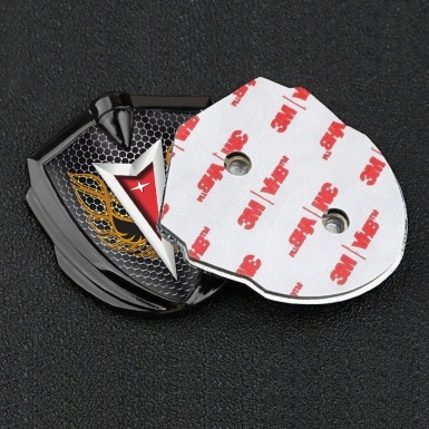 Pontiac Emblem Silicon Badge Graphite Dark Mesh Copper Firebird Wings