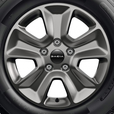 Dacia Domed Stickers Wheel Center Cap Black White Logo