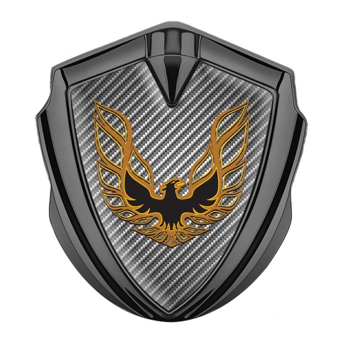 Pontiac Firebird Metal Emblem Badge Graphite Light Carbon Copper Logo