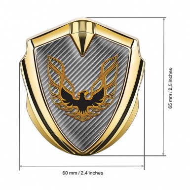 Pontiac Firebird Metal Emblem Badge Gold Light Carbon Copper Logo