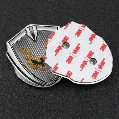 Pontiac Firebird Metal Emblem Badge Silver Light Carbon Copper Logo