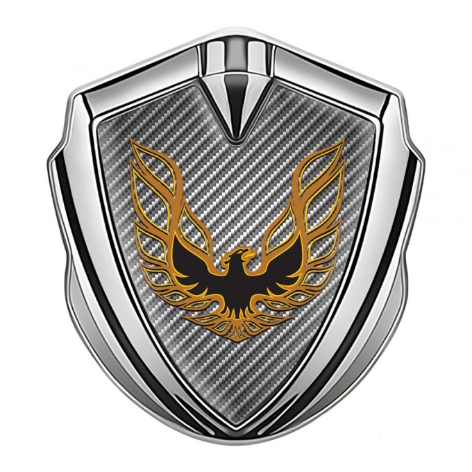 Pontiac Firebird Metal Emblem Badge Silver Light Carbon Copper Logo