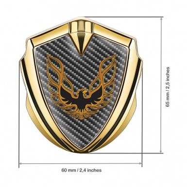 Pontiac Firebird Emblem Metal Badge Gold Dark Carbon Copper Logo