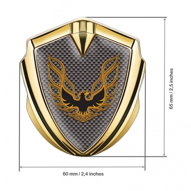 Pontiac Firebird 3d Emblem Badge Gold Grey Carbon Copper Logo