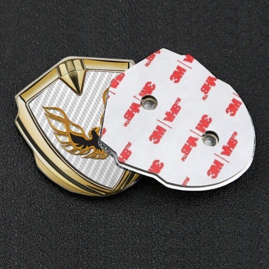 Pontiac Firebird Silicon Emblem Badge Gold White Carbon Copper Logo