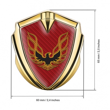 Pontiac Firebird Emblem Car Badge Gold Red Carbon Copper Logo