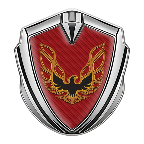 Pontiac Firebird Emblem Car Badge Silver Red Carbon Copper Logo
