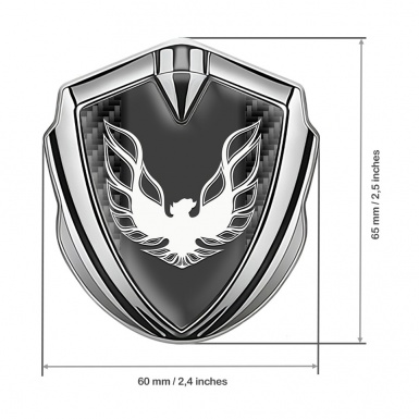 Pontiac Firebird Metal Domed Emblem Silver Black Carbon White Phoenix