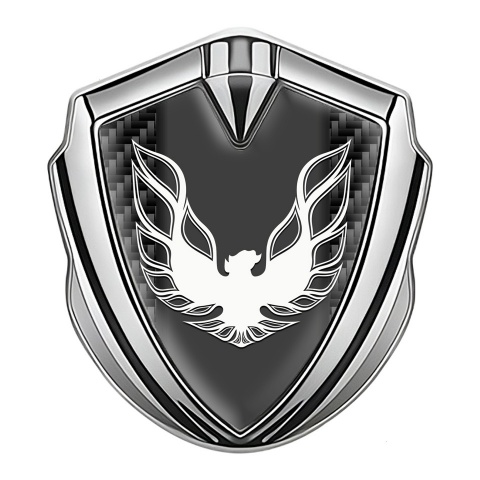 Pontiac Firebird Metal Domed Emblem Silver Black Carbon White Phoenix