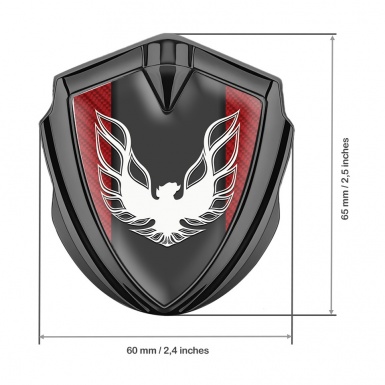 Pontiac Firebird Metal Domed Emblem Graphite Red Carbon White Phoenix