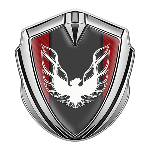 Pontiac Firebird Metal Domed Emblem Silver Red Carbon White Phoenix