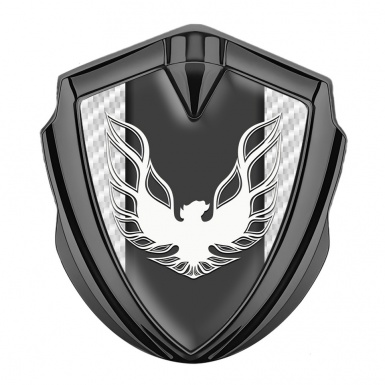Pontiac Firebird Emblem Fender Badge Graphite Pearl Carbon White Phoenix