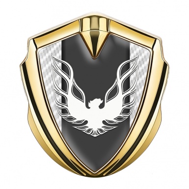 Pontiac Firebird Emblem Fender Badge Gold Pearl Carbon White Phoenix