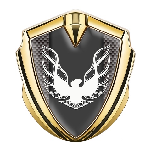 Pontiac Firebird Fender Emblem Badge Gold Grey Carbon White Logo