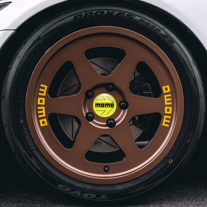 Momo Silicone Stickers for Wheel Center Cap Yellow | Wheel Emblems ...