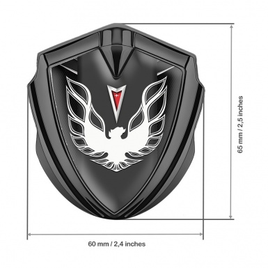Pontiac Firebird 3d Emblem Badge Gold Dark Fishnet White Red Logo