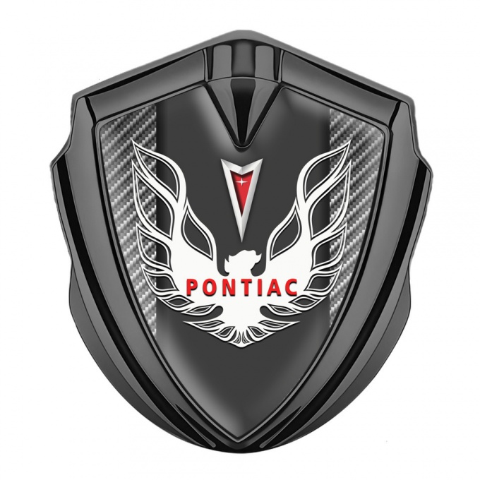 Pontiac Firebird Fender Emblem Badge Graphite Light Carbon White Red Logo