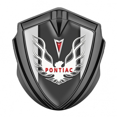 Pontiac Firebird Domed Emblem Badge Graphite Moon Grey Red White Logo