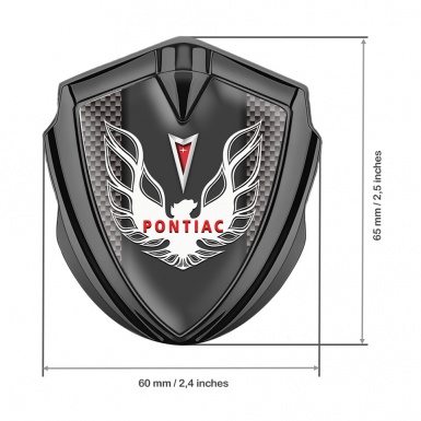 Pontiac Firebird Bodyside Domed Emblem Graphite Grey Carbon Red White Logo