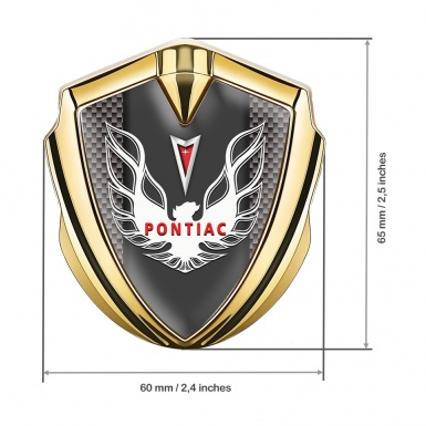 Pontiac Firebird Bodyside Domed Emblem Gold Grey Carbon Red White Logo