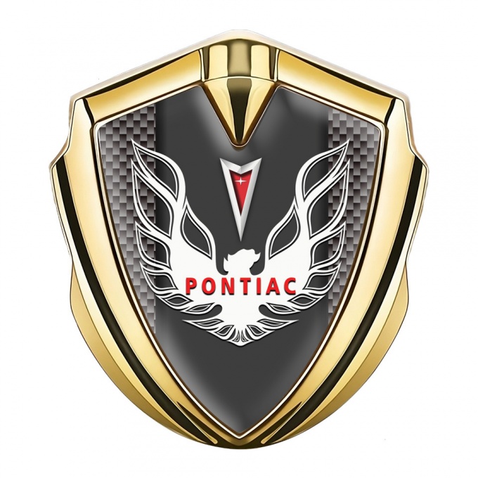 Pontiac Firebird Bodyside Domed Emblem Gold Grey Carbon Red White Logo