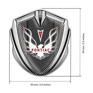 Pontiac Firebird Bodyside Domed Emblem Silver Grey Carbon Red White Logo