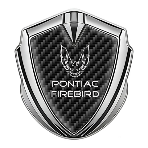 Pontiac Firebird Emblem Car Badge Silver Black Carbon White Outline Logo