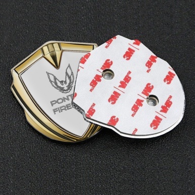 Pontiac Firebird Emblem Fender Badge Gold Grey Base Dark Outline Logo