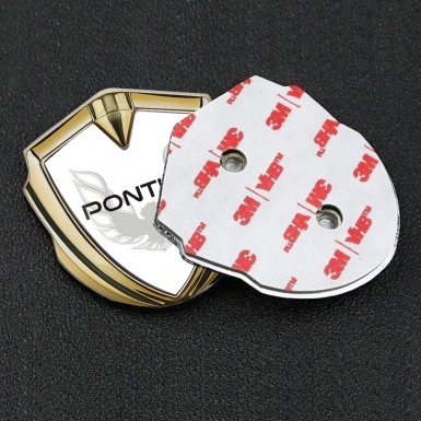 Pontiac Firebird Emblem Car Badge Gold White Print Solid Logo Design