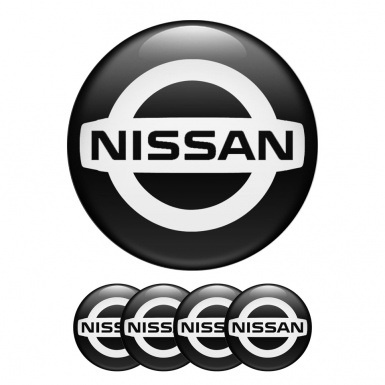 Nissan Silicone Stickers for Wheel Center Cap Black White