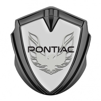 Pontiac Firebird Emblem Fender Badge Graphite Grey Solid Logo Design