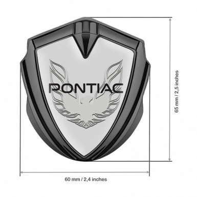 Pontiac Firebird Emblem Fender Badge Graphite Grey Solid Logo Design
