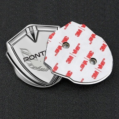 Pontiac Firebird Emblem Fender Badge Silver Grey Solid Logo Design