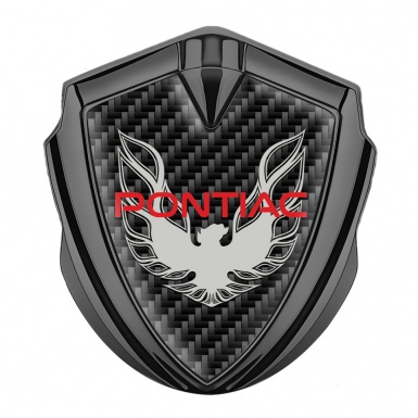 Pontiac Firebird Fender Emblem Badge Graphite Black Carbon Grey Logo