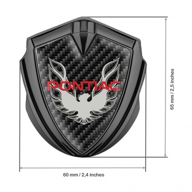 Pontiac Firebird Fender Emblem Badge Graphite Black Carbon Grey Logo