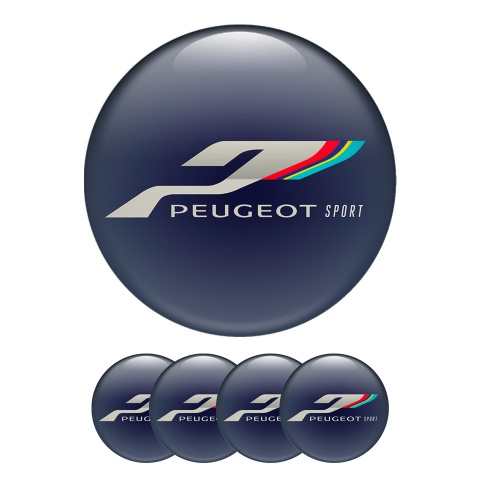Peugeot Sport Silicone Stickers Wheel Center Cap Navy