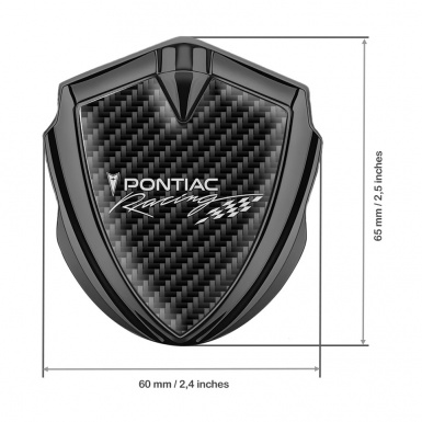 Pontiac Emblem Car Badge Graphite Carbon Fiber Racing Logo Edition