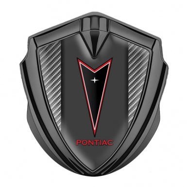 Pontiac Emblem Ornament Badge Graphite Light Carbon Red Outline Edition