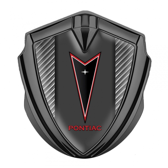 Pontiac Emblem Ornament Badge Graphite Light Carbon Red Outline Edition