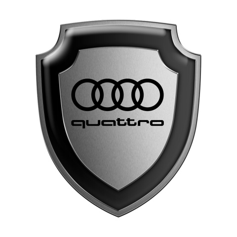 Audi Quattro Silicone Sticker Black Logo