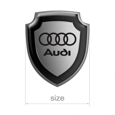 Audi Silicone Domed Sticker Black Logo