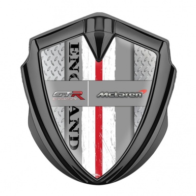 Mclaren GTR Emblem Badge Self Adhesive Graphite Treadplate England Edition